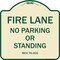Signmission Michigan Fire Lane No Parking or Standing Heavy-Gauge Aluminum Sign, 18" x 18", TG-1818-23876 A-DES-TG-1818-23876 - alternate 1